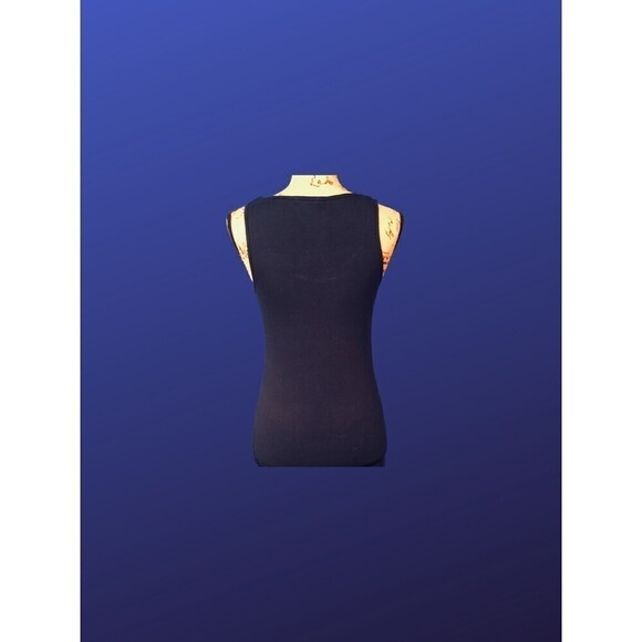 BOZZOLO Tank Top, Cotton/Spandex Blend, NAVY BLUE, Women’s Size Large, NWOT - Picture 2 of 6